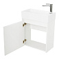 Тумба с раковиной подвесная Belbagno KRAFT MINI 500, Bianco Opaco, 494х256х500, KRAFT MINI-500/260-1A-SO-BO-L/7045-KL
