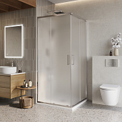 Душевой уголок BelBagno LUCE-A-2-90-P-Cr рифленое стекло, профиль хром