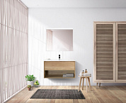 Тумба с керамической раковиной для ванной комнаты BelBagno KRAFT 90 Rovere Nebrasca Nature