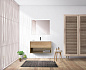 Тумба с керамической раковиной для ванной комнаты BelBagno KRAFT 90 Rovere Nebrasca Nature