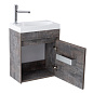 Тумба подвесная с раковиной из литьевого мрамора BelBagno PIETRA MINI 46-R Stone, правосторонняя
