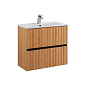 Тумба подвесная с керамической раковиной, Art&Max ELEGANT, 60 см бран AM-ELEGANT-600-2C-SO-BR-P+AM7110-60