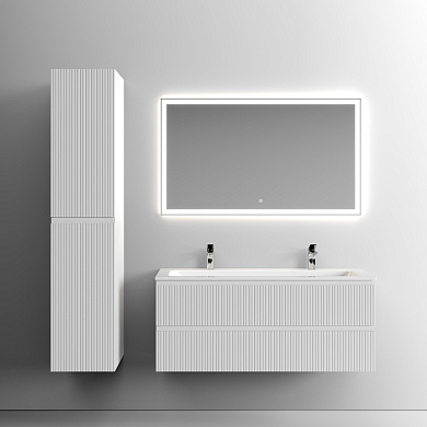 Тумба подвесная с керамической раковиной, SANCOS Snob T, 120 см Bianco SNT120W+CN7017
