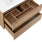 Тумба с раковиной подвесная Belbagno KRAFT 900, Rovere Tabacco, 910х460х515, KRAFT-900-2C-SO-RT/BB910/465-LV-VTR-BL
