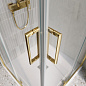 Душевой уголок BelBagno LUCE-A-2-90-C-ORO прозрачное стекло, профиль глянцевое золото