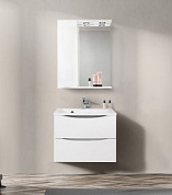 Шкаф зеркальный левосторонний, Belbagno Marino 600х150х750, Bianco Lucido, MARINO-SPC-600/750-1A-BL-P-L