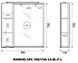 Шкаф зеркальный левосторонний, Belbagno Marino 700х150х750, Bianco Lucido, MARINO-SPC-700/750-1A-BL-P-L