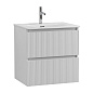Тумба с раковиной подвесная BelBagno UNO-MINI-800-2C-SO-BO Белый матовый, раковина белая BB-8099-3-80
