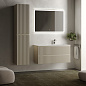 Тумба с керамической раковиной подвесная правосторонняя, SANCOS Snob R, 100 см Beige Soft SNR100RCE+CN7015