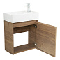 KRAFT MINI База под раковину подвесная с с распашной дверцей, Rovere Tabacco, 494х256х500, KRAFT MINI-500/260-1A-SO-RT-R