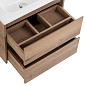 Тумба с раковиной подвесная Belbagno KRAFT 39-500, Rovere Tabacco, 510х390х515, KRAFT 39-500/390-2C-SO-RT/BB500/390ETL