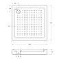 Акриловый поддон CEZARES TRAY-A-A-100-15-W0