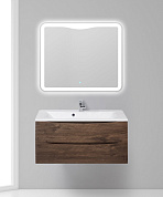 Тумба с раковиной подвесная BelBagno Marino 1100, Rovere Moro, 1100x450x500, MARINO-1100-2C-SO-RW-P/BB1100/450-LV-MR-PR