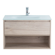 Тумба с раковиной подвесная Belbagno KRAFT 800, Rovere Galifax Bianco, 800x460x500, KRAFT-800-1C-SO-RGB/BB810/465-LV-VTR-BO
