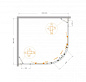 Душевой уголок CEZARES MOLVENO-RH-22-130/120-C-BORO-IV
