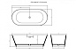 Ванна из искусственного камня Solid Surface CEZARES CZR-COMFORT-170-75-53-SSB