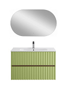 Тумба подвесная с керамической раковиной, Art&Max ELEGANT, 90 см бран AM-ELEGANT-900-2C-SO-MN-P+AM7110-90