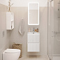 Тумба с раковиной подвесная BelBagno UNO-MINI-400-2C-SO-BO Белый матовый, раковина белая BB-8099-3-40