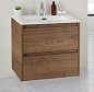 KRAFT 39 База под раковину с двумя выкатными ящиками, Rovere Tabacco, 510х390х515, KRAFT 39-500/390-2C-SO-RT