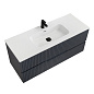 Тумба подвесная с керамической раковиной, CEZARES DUET-N, 120 см Grafito DUET-N-1200-2C-SO-GR-P+CZR-8095-120