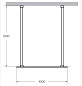 Душевая перегородка CEZARES LIBERTA-L-2-100-120-C-NERO