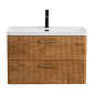 DUE База под раковину подвесная с двумя выкатными ящиками, Rovere Nature 800x423x500, DUE-800-2C-SO-RN-P