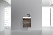 Тумба подвесная с раковиной из литьевого мрамора BelBagno PIETRA MINI 46-L Stone, левосторонняя