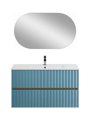 Тумба подвесная с керамической раковиной, Art&Max ELEGANT, 100 см ниагара AM-ELEGANT-1000-2C-SO-NG-P+AM7110-100
