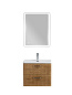 Тумба подвесная с керамической раковиной, Belbagno DUE, 50 см Rovere Nature DUE-500-2C-SO-RN-P+RS333MBSN.4/160+BB-8076-3-50