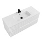 Тумба подвесная с керамической раковиной, CEZARES DUET-N, 120 см Bianco Opaco DUET-N-1200-2C-SO-BO + CZR-8095-120