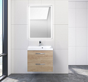 Тумба подвесная с раковиной из литьевого мрамора BelBagno AURORA 60 Rovere Nebrasca Nature