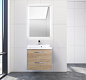 Тумба подвесная с раковиной из литьевого мрамора BelBagno AURORA 60 Rovere Nebrasca Nature