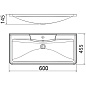 Раковина из литьевого мрамора Belbagno 600х455х145, BB600/455-LV-MR-ALR