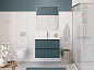 Тумба с раковиной подвесная BelBagno UNO-MINI-900-2C-SO-AO Голубой матовый, раковина белая BB-8099-3-90