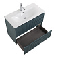 Тумба с раковиной подвесная BelBagno UNO-MINI-900-2C-SO-AO Голубой матовый, раковина белая BB-8099-3-90