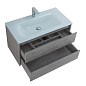 Тумба с раковиной подвесная Belbagno KRAFT 1000, Cemento Grigio, 1010х460х515, KRAFT-1000-2C-SO-CG/BB1010/465-LV-VTR-BL