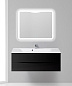 Тумба с раковиной подвесная BelBagno Marino 1200, Nero Lucido, 1200x450x500, MARINO-1200-2C-SO-NL-P/BB1200/450-LV-MR-PR