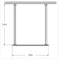 Душевая перегородка CEZARES LIBERTA-L-2-105-120-C-NERO