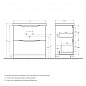 Тумба напольная с черной раковиной BelBagno MARINO 80 Bianco Lucido, MARINO-800-2C-PIA-BL-P/BB800/450-LV-ART-AST-NERO