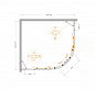 Душевой уголок CEZARES MOLVENO-RH-22-120/110-C-BORO-IV