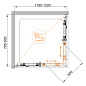 Душевой уголок CEZARES ECO-O-AH-2-120/80-C-Cr