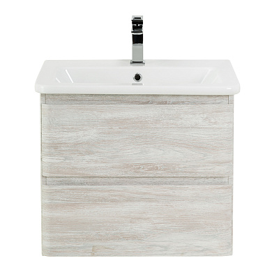 ALBANO-CER База под раковину подвесная с двумя выкатными ящиками, Rovere Vintage Bianco, 600x450x500, ALBANO-CER-600-2C-SO-RVB
