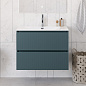 Тумба с раковиной подвесная BelBagno UNO-900-2C-SO-AO Голубой матовый, раковина белая BB-8099-90