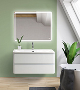 ALBANO База под раковину подвесная с двумя выкатными ящиками, Bianco Lucido, 900x450x500, ALBANO-900-2C-SO-BL