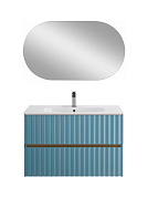 Тумба подвесная с керамической раковиной, Art&Max ELEGANT, 90 см ниагара AM-ELEGANT-900-2C-SO-NG-P+AM7110-90