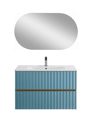 Тумба подвесная с керамической раковиной, Art&Max ELEGANT, 90 см ниагара AM-ELEGANT-900-2C-SO-NG-P+AM7110-90
