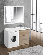 Тумба с раковиной напольная, правая,  BelBagno KRAFT-LVD-580/1200-2C-PIA-RNN Rovere Nebrasca Nature