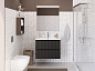Тумба с раковиной подвесная BelBagno UNO-MINI-1000-2C-SO-GSO Темно-серый матовый, раковина белая BB-8099-3-100