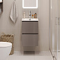 Тумба с раковиной подвесная BelBagno UNO-MINI-400-2C-SO-СO Бежевый матовый, раковина белая BB-8099-3-40