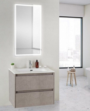 Тумба с керамической раковиной для ванной комнаты BelBagno Kraft 39 60 см Pietra Grigio